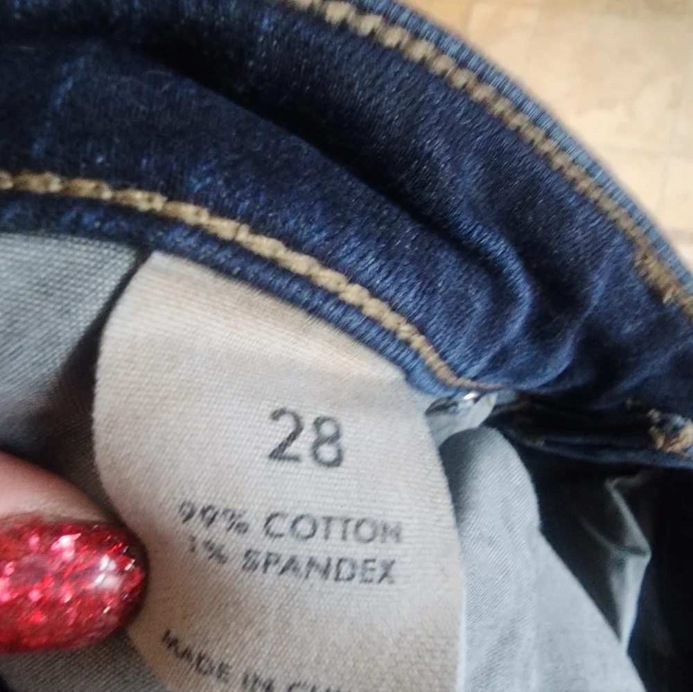 BKE Dark Blue Distressed Skinny Jeans